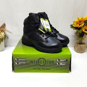 Interceptor Litefast Tactical Boots Women's 9.5 Zippered 6" Shaft Soft Toe NIB